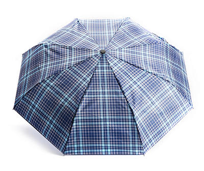Blue Plaid Umbrella