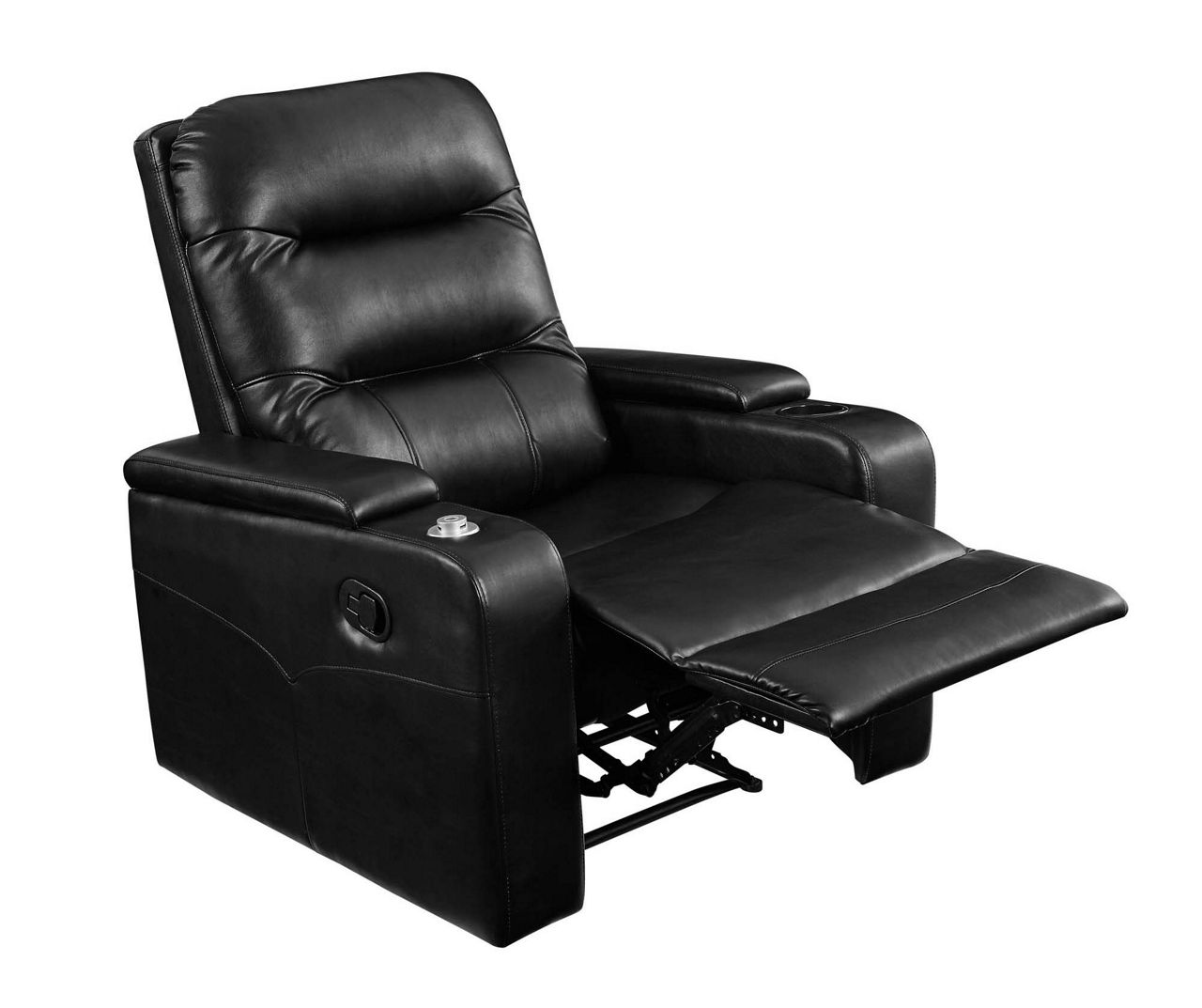 Lifestyle Solutions Relax A Lounger Lilac Black Faux Leather