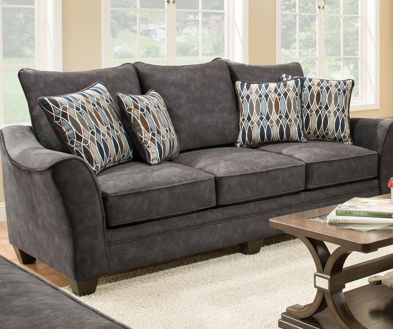 Peak Living Athena Gray Sofa Big Lots