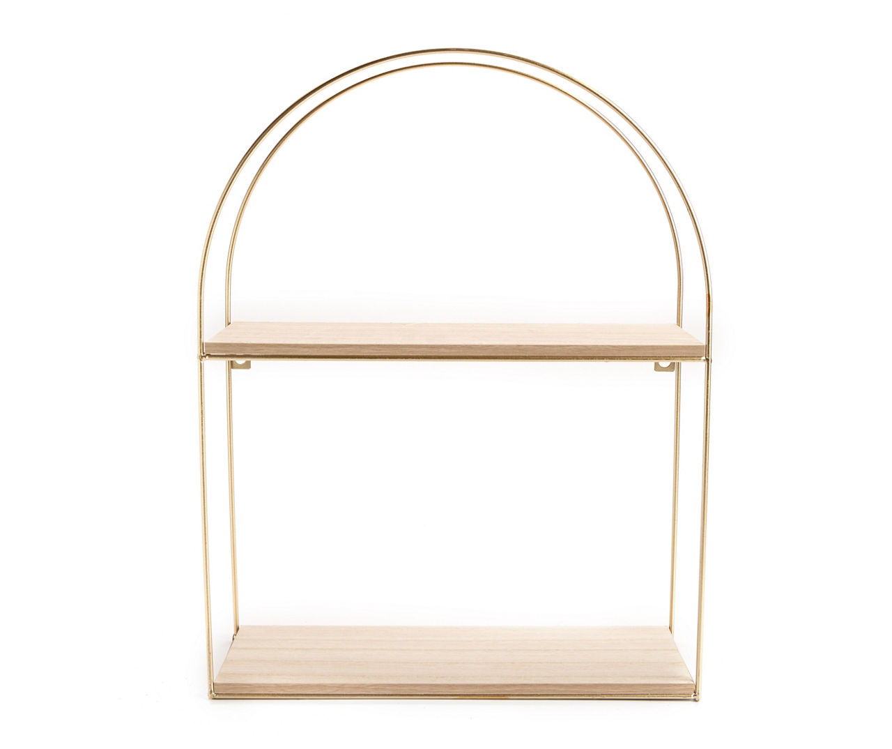 Gold Arch Metal & Wood 2Tier Wall Shelf Big Lots