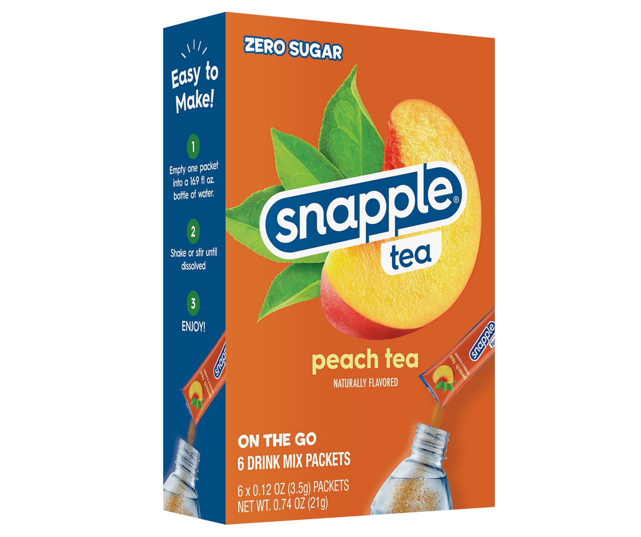 Snapple Peach Tea Drink Mix, 6-Pack