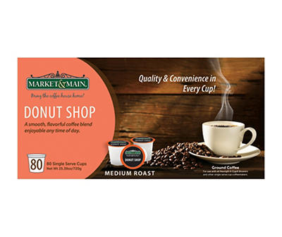 Market & Main Donut Shop 80-Pack Brew Cups