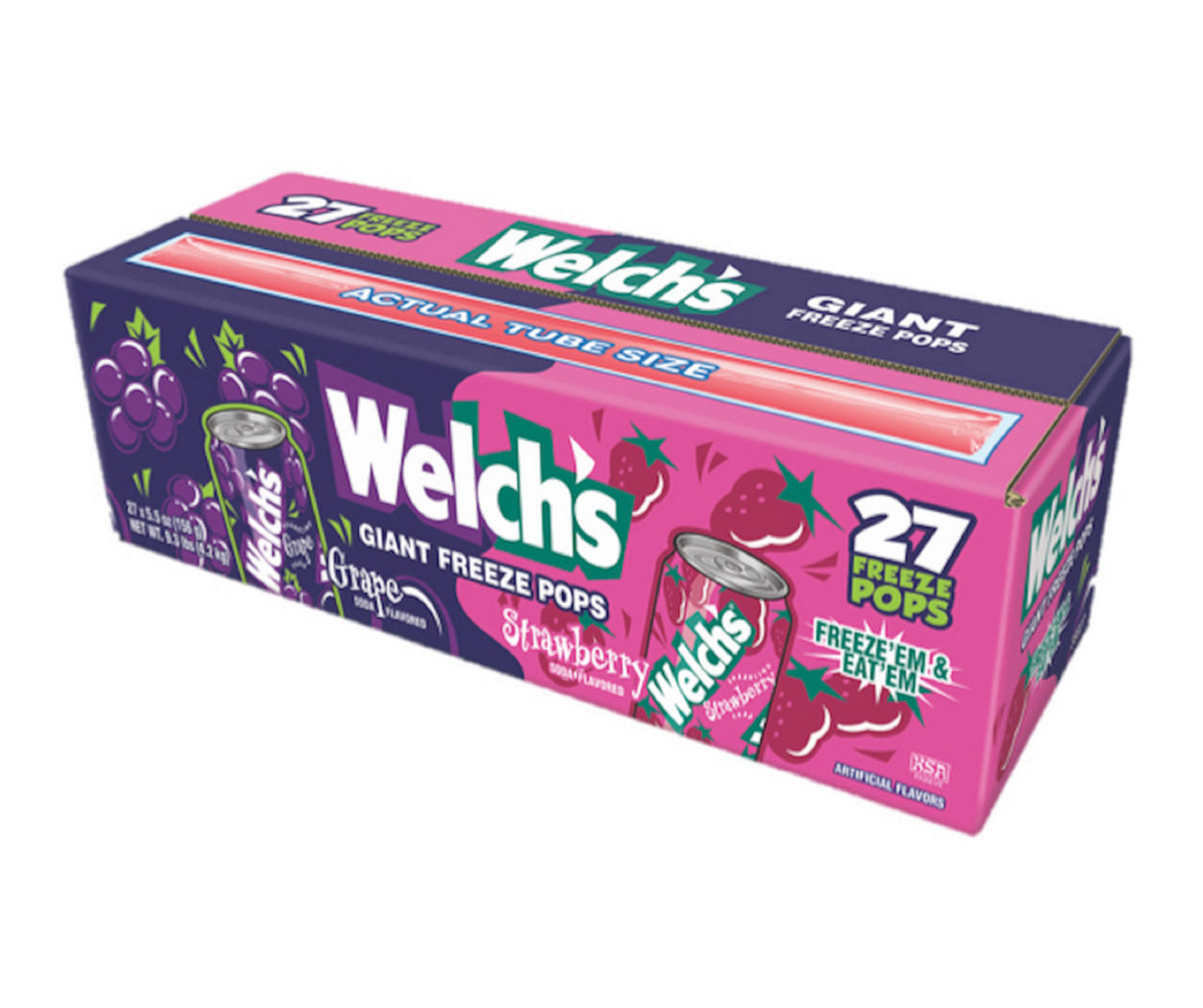 Welch's Soda Pop Giant Freeze Pops, 27Count Big Lots
