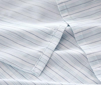 White & Blue Seaside Stripe Full 4-Piece Sheet Set | Big Lots