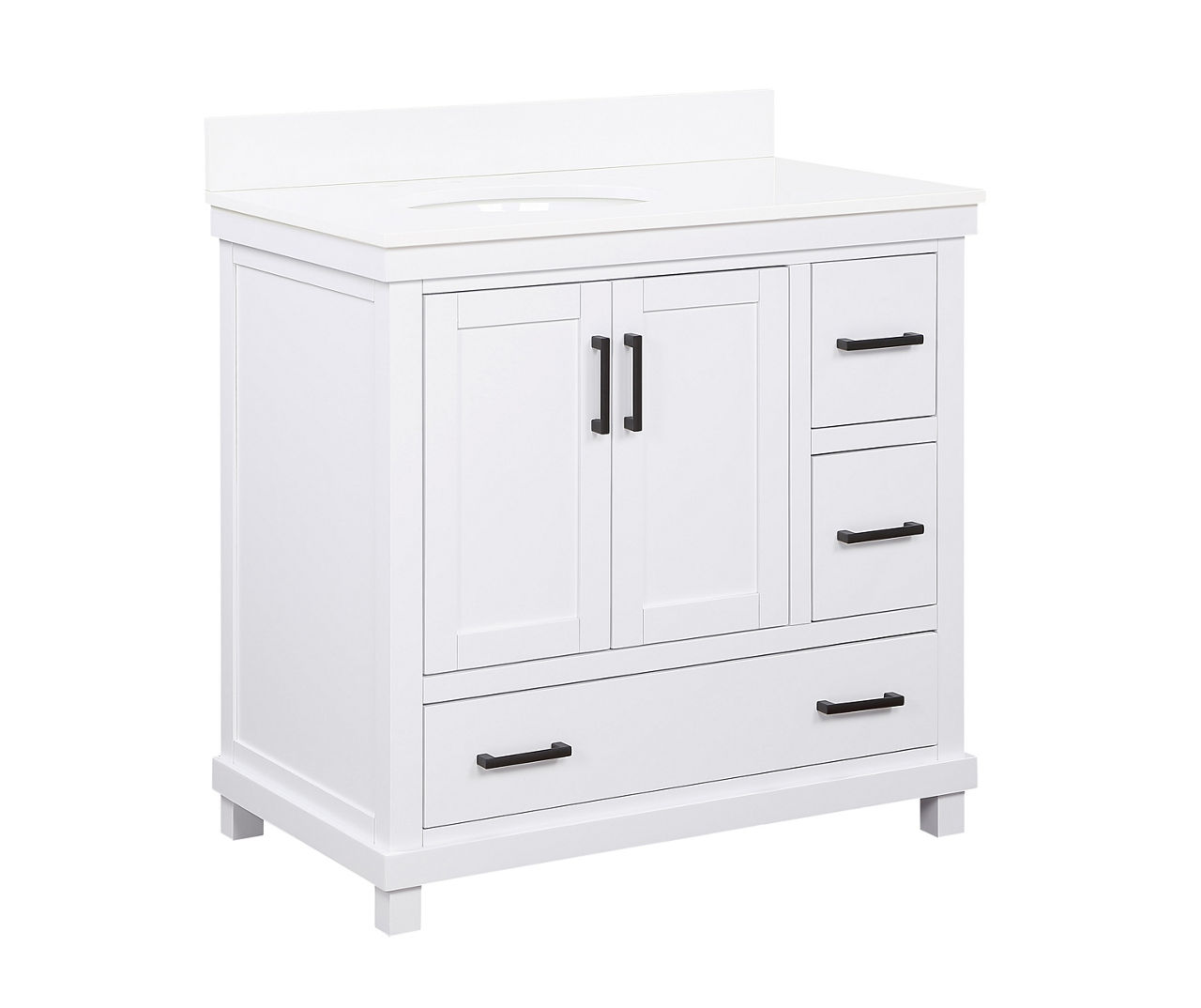 DHP Atwater Living Mills White Bathroom Vanity with Sink Big Lots
