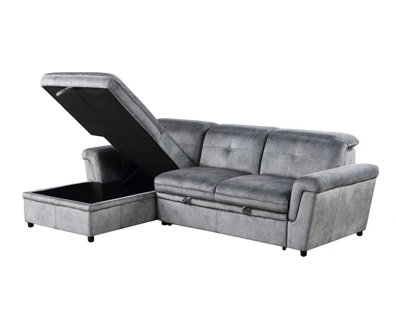 Gray Left Arm Facing Storage Chaise Piece Big Lots