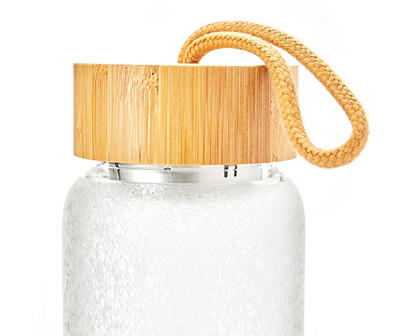 Frosted Glass Water Bottle, 33 Oz.