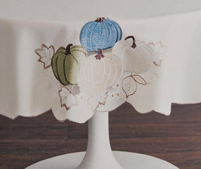 Harvest Meadow Ivory Pumpkin Patch Cutout Fabric Tablecloth