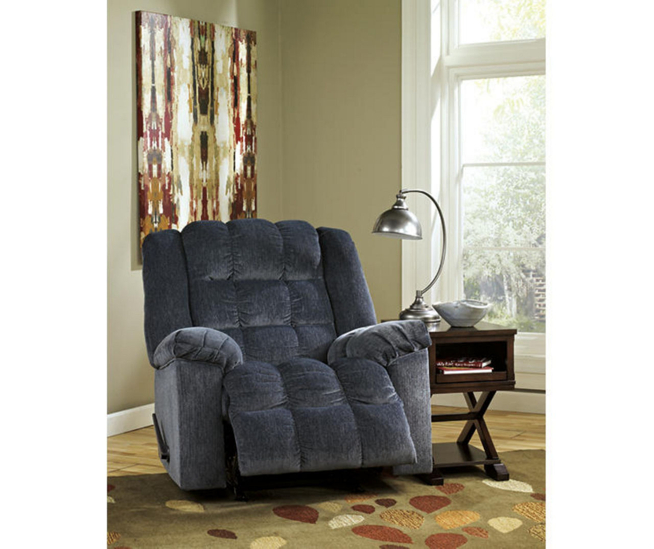 Blue rocking online recliner