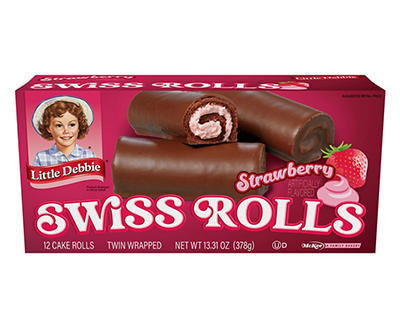 Strawberry Swiss Rolls, 12-Count