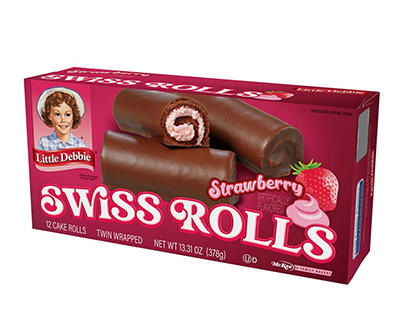 Strawberry Swiss Rolls, 12-Count