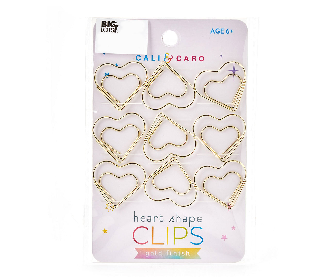Big Lots Heart Shape Paper Clips (9 ct)