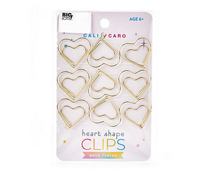 Heart Shape Paper Clips, 9-Pack