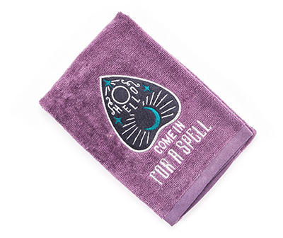 "Come In" Plum Perfect Ouija Embroidered Hand Towel