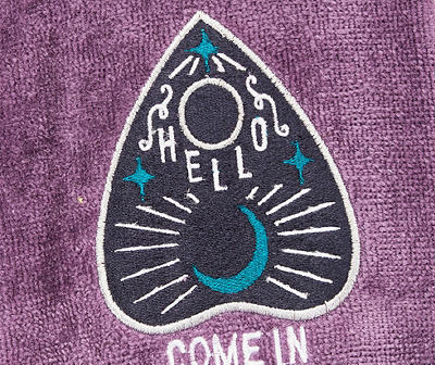 "Come In" Plum Perfect Ouija Embroidered Hand Towel