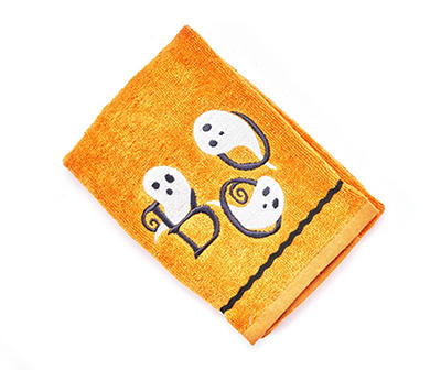 "Boo" Amberglow Ghosts Embroidered Hand Towel