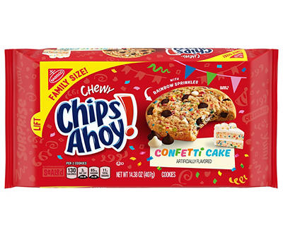 Chips Ahoy! Chewy Confetti Cake Cookies Family Size 14.38 oz