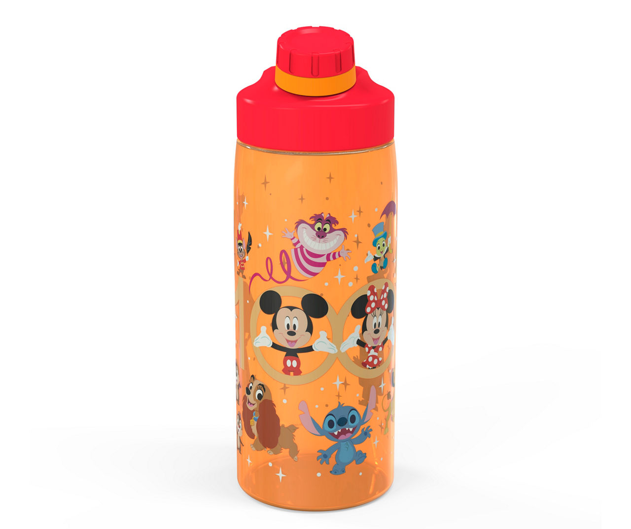 Mickey Mouse Water Bottle with Built-In Straw