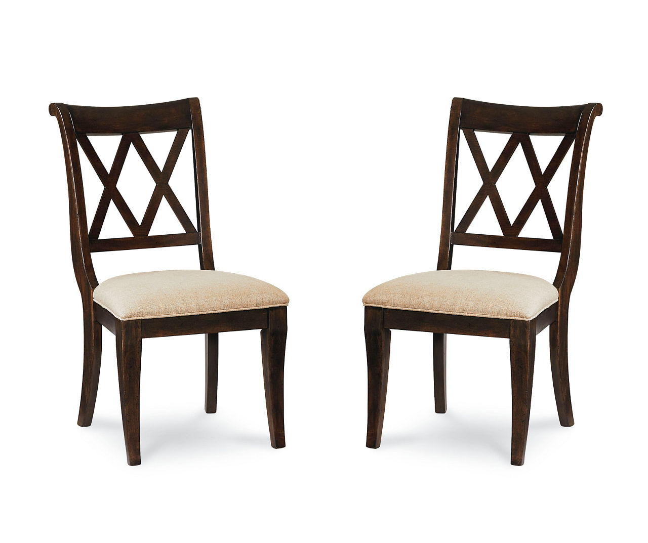 Thatcher X Back Upholstered Side Dining Chairs, 2-Pack