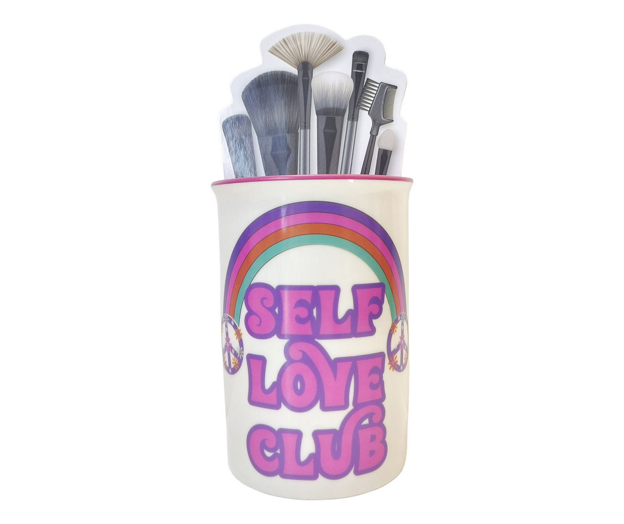 "Self Love Club" Ceramic Makeup Brush Holder