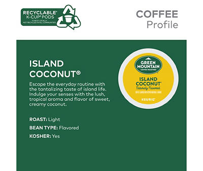 Island Coconut Light Roast 12-Pack Brew Cups