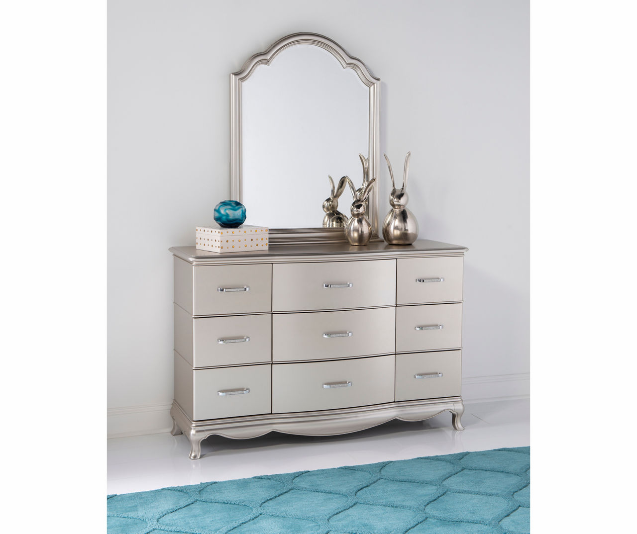 Vogue Metallic Glam Dresser Mirror