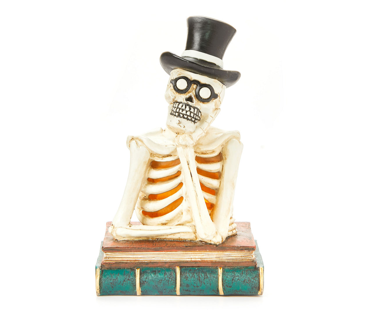 Dark Enchantment Skeleton With Top Hat & Books Figure