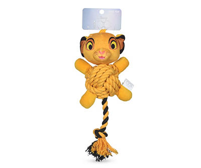 Disney 100 The Lion King Simba Rope & Squeaker Pet Toy