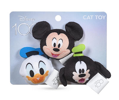 Disney 100 Mickey & Friends 3-Piece Jingleball Cat Toy Set