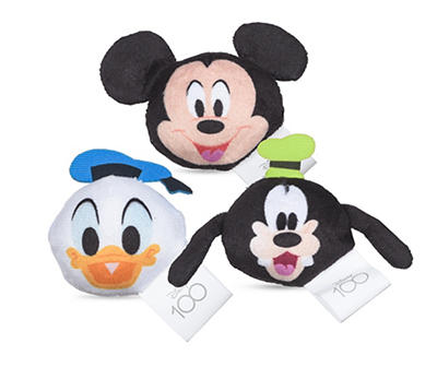 Disney 100 Mickey & Friends 3-Piece Jingleball Cat Toy Set