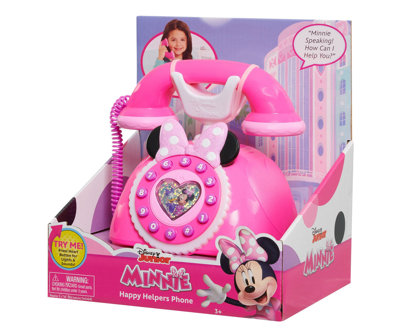 Minnie Mouse Happy Helpers Toy Phone - Pink Lights and Sound Tested  886144893575