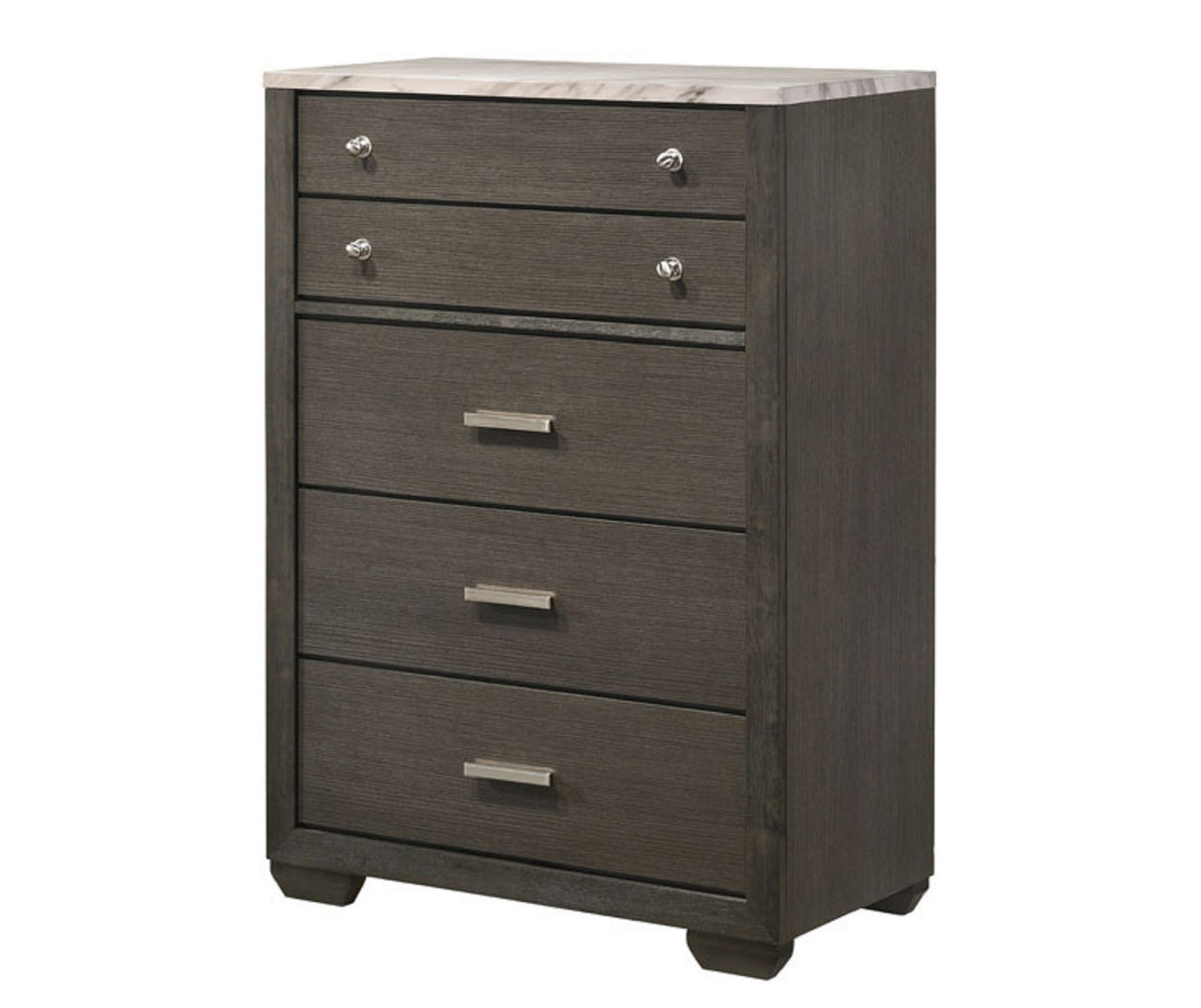 Southall Espresso Faux Marble 5 Drawer Storage Chest Big Lots