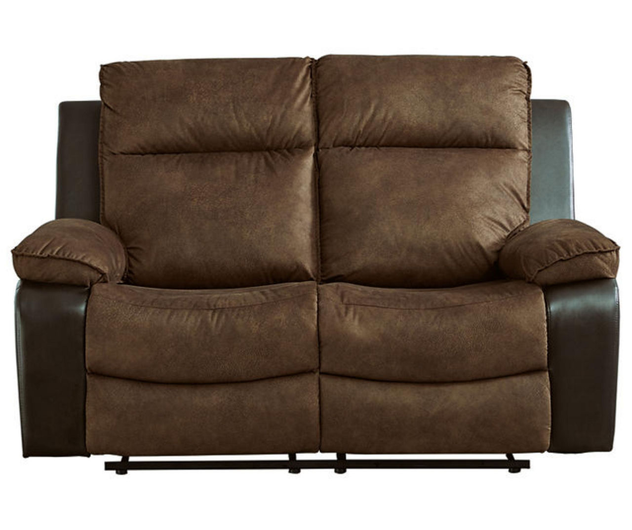 Woodsway Brown Faux Leather Reclining Loveseat