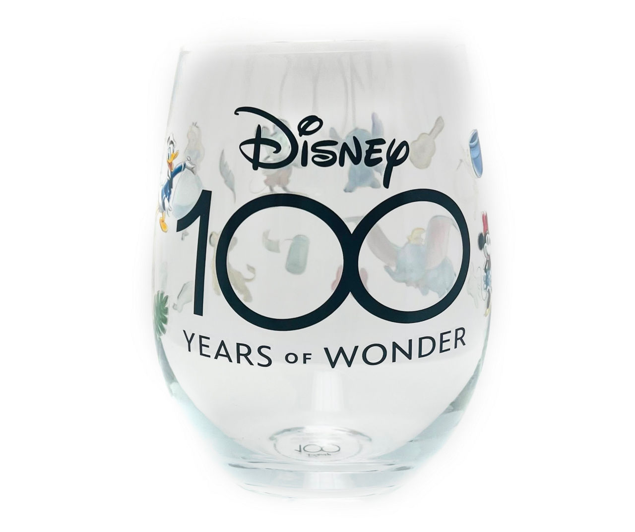 Disney 100 Years of Wonder Glitter Pint Glass Holds 16 Ounces Black