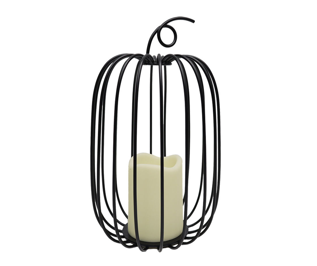 Autumn Air Black Wire LED Candle Pumpkin Big Lots