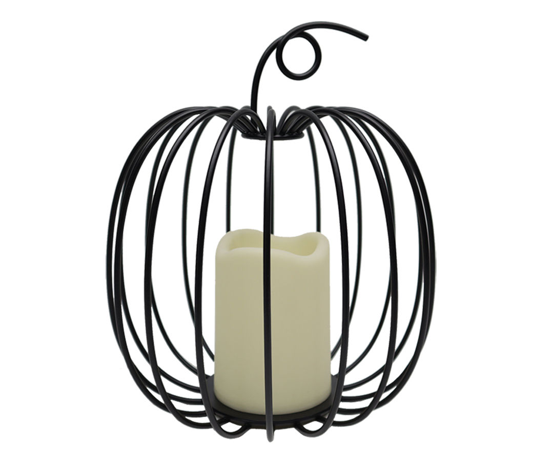 Autumn Air Black Wire LED Candle Pumpkin