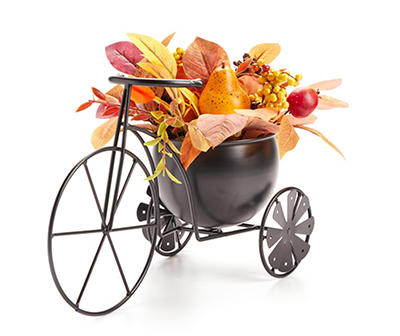 Autumn Air Fruit Foliage in Metal Tricycle