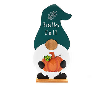 "Hello Fall" Green Gnome Decor