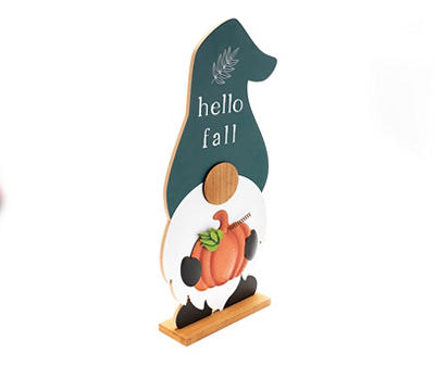 "Hello Fall" Green Gnome Decor