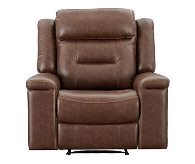 McAdoo Caramel Faux Leather Zero Wall Power Recliner