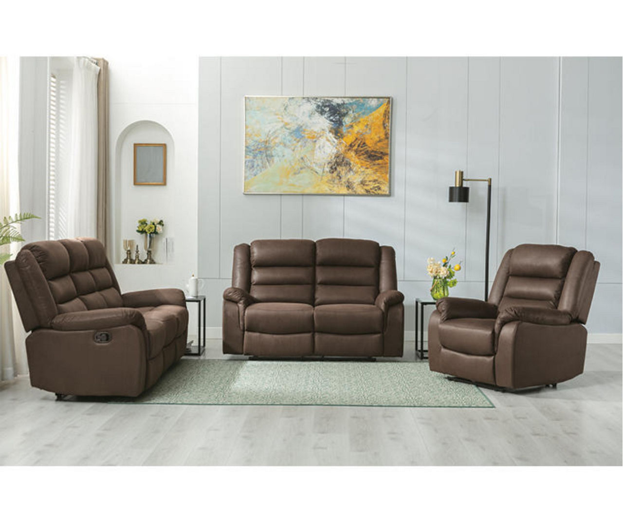 Big lots online brown leather couch