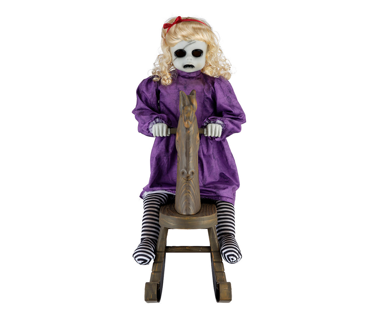 36 Haunted Doll on Rocking Horse LED Animated Decor Big Lots