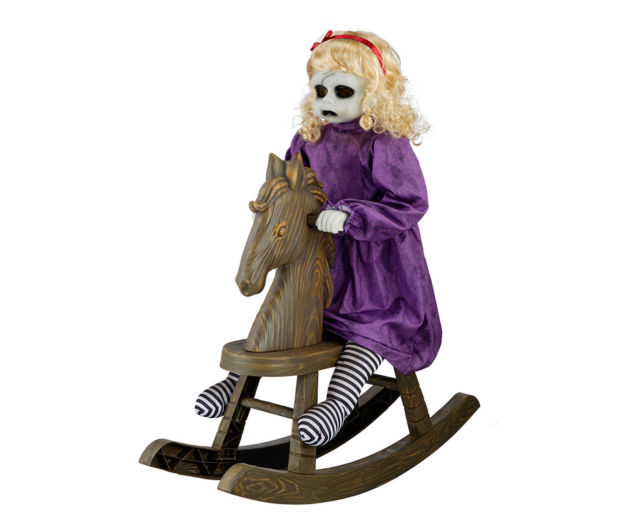 Animated demon doll on rocking horse online