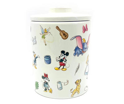 Disney 100 Heritage Small Multi-Character Ceramic Canister, 44 oz.