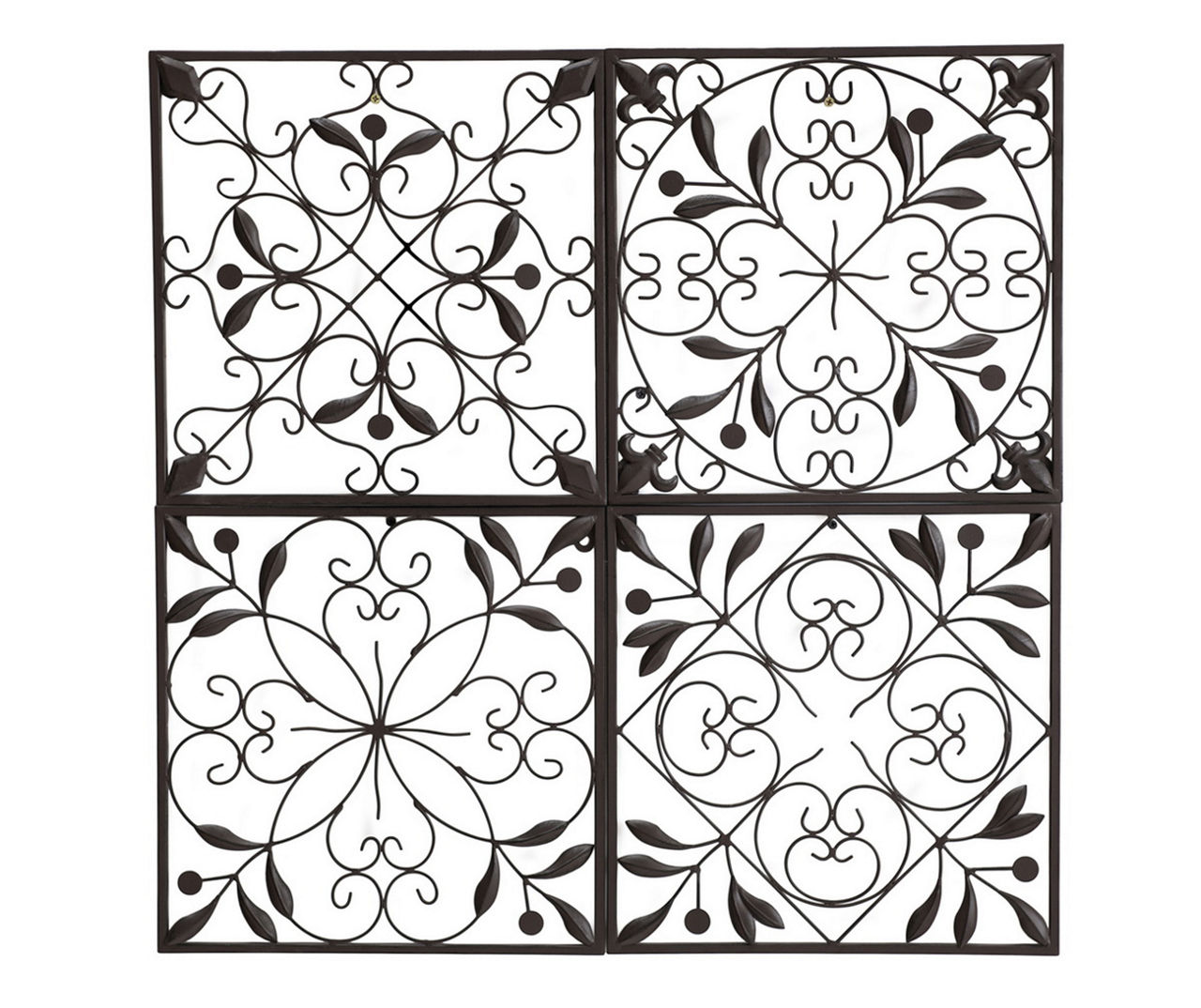 Bronze Scroll & Scallop 4Panel Wall Art Big Lots