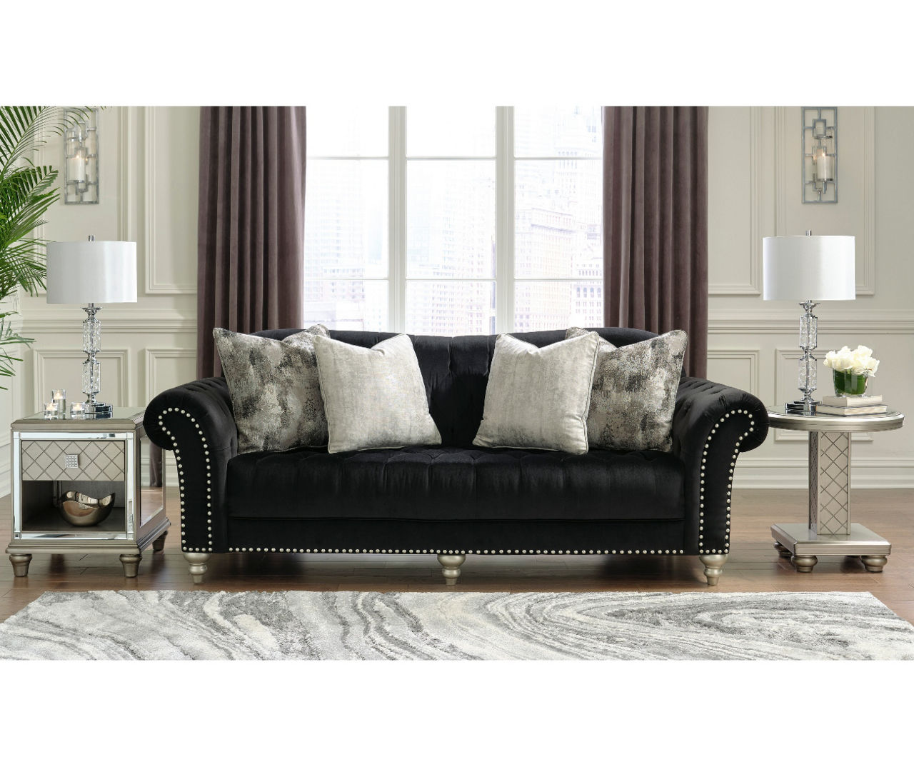 Big lots deals black sofa