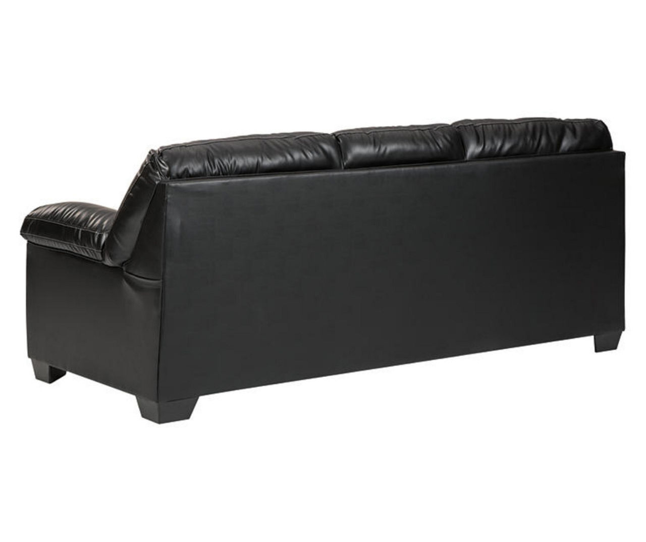 Black leather deals sectional big lots