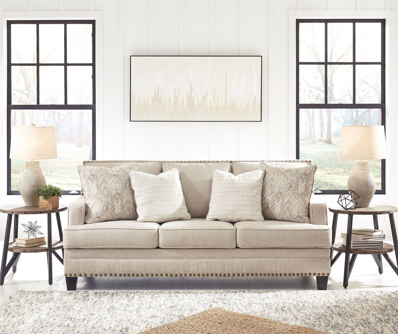 beige ashley sofa