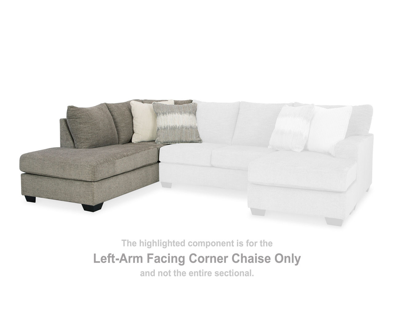 Signature Design By Ashley Creswell Gray Left-Arm-Facing Corner Chaise ...