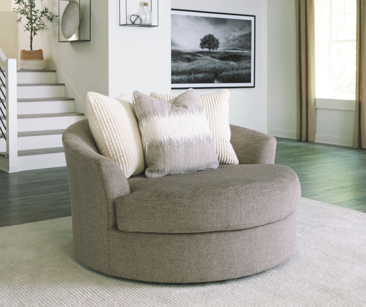 Oversized best sale gray chair